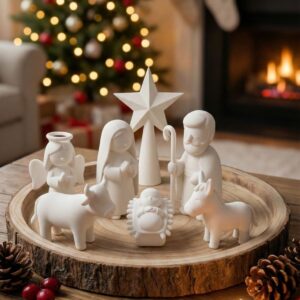 Minimalistic Scandinavian Nativity Set 7 pieces